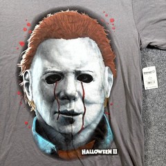 Mad Engine Halloween II Michael Myers Shirt Mens Large Gray Graphic Horror Movie