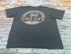 Salt Life Shirt Adult M Black Pocket Fishing Beach Casual Outdoor Tee Mens