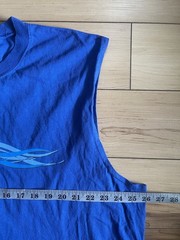 Vintage Y2k Blue Nike Muscle Tee With Flame Detail Size XXL