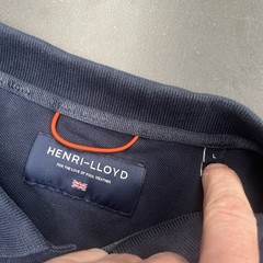 Henri Lloyd Mens Navy Blue Short Sleeve Polo Shirt Size Large
