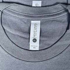 Lot of 2 Next Level Unisex Premium Dark Gray TShirts Plain Super Soft US Size XS