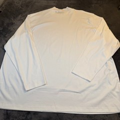 Murano Liquid Luxury Mock Neck Shirt Mens 4XB White Big and Tall Cotton