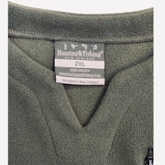 HUNTING & FISHING Men’s Micro Tee 2X Anti-Pill Fleece Unique V-Split Zip Pocket