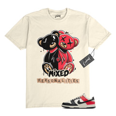 Dunk Bright Crimson Black Toe Pale Ivory Low T Shirt to Match MIXED