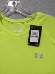 Under Armour Run Men’s The Streaker Tee Yellow Fitted T Shirt Size Large UA