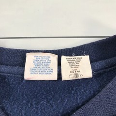 Vintage Mobil Gas Henley Shirt Mens Extra Large Navy Blue Red Logo Made In USA