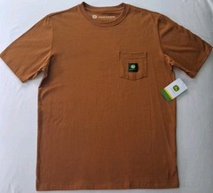 John Deere Workwear Pocket T-Shirt Logo 100% Cotton Farm Utility Tee Size Medium