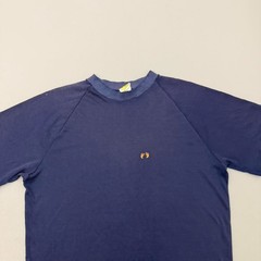Vintage 70s Hang Ten Raglan Shirt Blue Faded Polycotton Surfer California Size M