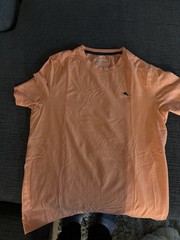Tommy Bahama Men’s Crew-Neck T-Shirt Size M Coral/ Orange 95% Cotton 5% Spandex