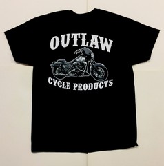 OUTLAW CYCLE PRODUCTS FXR LOGO BLACK SHORT SLEEVE T-SHIRT BIKER MOTORCYCLE