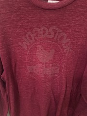 Woodstock Red Graphic Men’s Long Sleeve Shirt Heavy And Soft Material Size XL