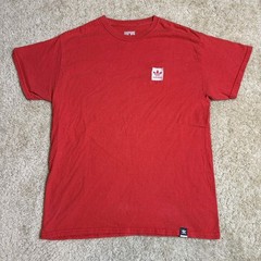 Adidas Originals Shirt Mens Medium Red Trefoil Tee Outdoors Gym Run Logo Adult