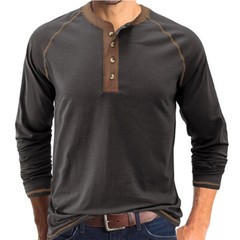 Zonbailon men’s t-shirt men’s casual breathable loose base shirt long sleeve