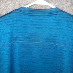 Tommy Bahama Men’s 3XLT Teal Blue Space Dye Long Sleeve Henley Shirt 3XL Tall