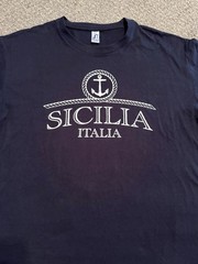Sicilia Italia Men’s Large Black T-Shirt Sol’s-Regent