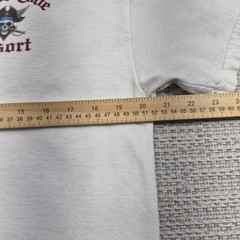 Pirate Cove Resort Shirt Mens M White Route 66 Classic Car Beach Graphic Tee