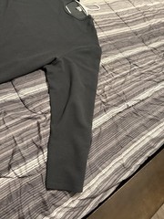 One Bone Bullet Men’s 7XL Gray Long Sleeve Shirt, Wrinkle-Free, Waffle Tee