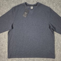 NWT VRST R&R Waffle Crew Shirt Mens XXL Darker Ardosia Slate Heather Blue 2XL