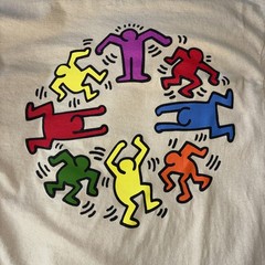 Keith Haring Casual Double Sided Graphic Long Sleeve Shirt – Mens Medium M