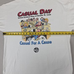 Vintage United Cerebral Palsy Casual Day Shirt Mens XL White St. Louis Cartoon
