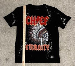 Eternity BC/AD Men’s Medium Indian Chief GRAPHIC Design Paint Splatter T-SHIRT