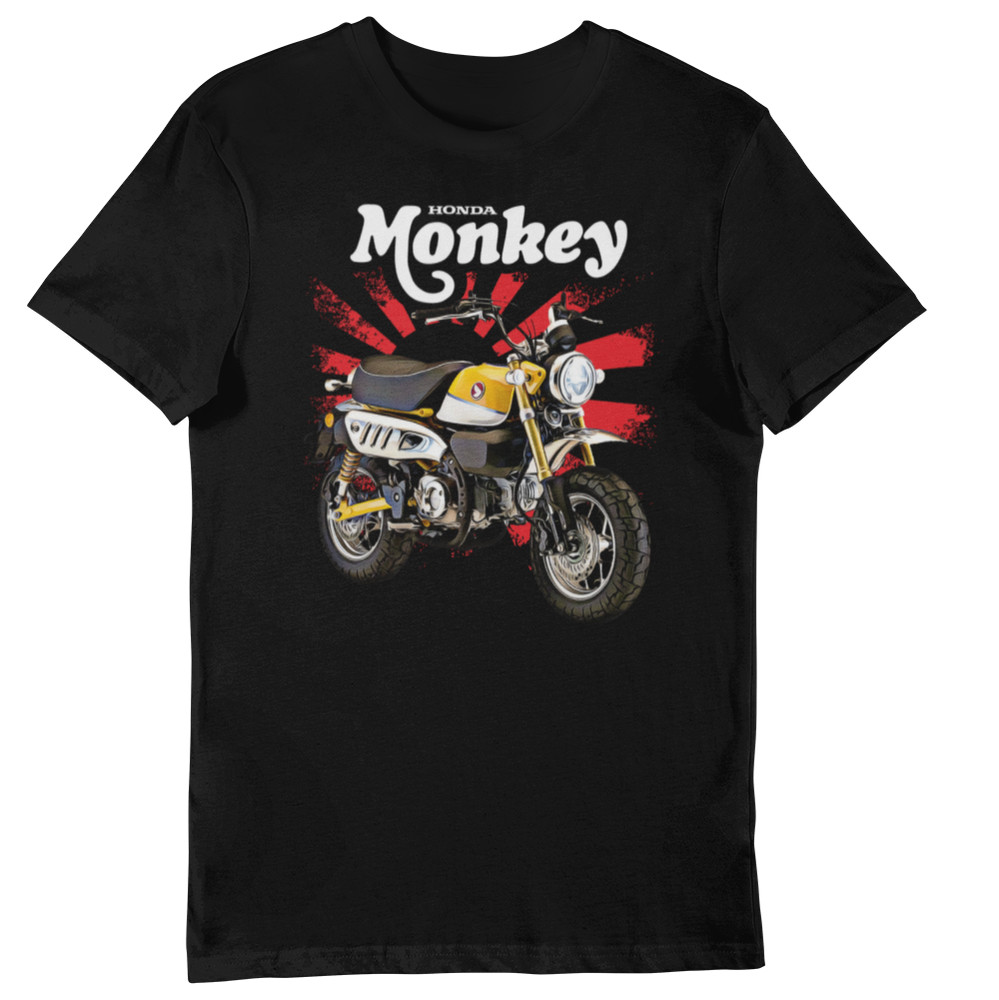 Monkey Bike (yellow) Rising Sun UNISEX Short Sleeve T-Shirt