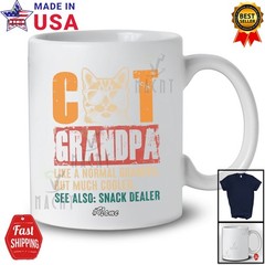Custom Name Cat Grandpa Definition Cooler; Father’s Day Vintage Family T-Shirt