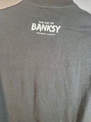 Art of Banksy Laugh Now Monkey T-shirt Size Medium M Black Tee