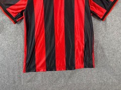 Scarface Reason Soccer Jersey Shirt Mens M Red Black Striped Slim Fit Collared