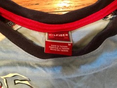 Vintage Tommy Hilfiger Red Label 85 Jersey T-Shirt Blue/Blue Mens Medium #565