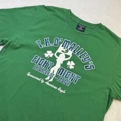 American Eagle TKO Malley’s Fight Night Boston Tee Green M Y2K VTG