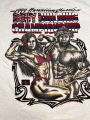 VTG 1999 90’s Hawaiian Strength Body Building Championship Hawai’i T Shirt Sz XL