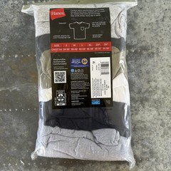 6 Pack Hanes Men’s Value Pack Assorted Pocket T-Shirt Undershirts Size 3XL NEW