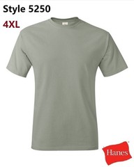 Hanes 5250 4XL Authentic Short Sleeve Men’s Cotton T-Shirt Stonewashed Green