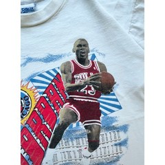 Vintage Salem Michael Jordan 1990 Player Card Chicago Bulls T Shirt Basketball