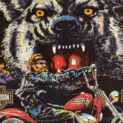 Vintage SSI 1991 Harley Davidson Lone Wolf Biker Motorcycle HD T-Shirt 0934