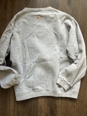 VINTAGE Nike Team Nike Logo patch Sweatshirt XL Gray USA Swoosh sports MINT