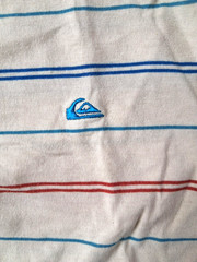 Quiksilver Mens Tank Top Small Stiped Logo Retail $29.50 Casual NWT