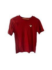 True Religion Boys World Tour Graphic T-Shirt Red Gold