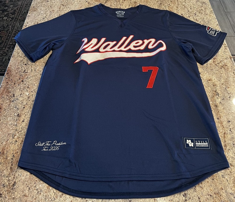 Morgan Wallen Still The Problem Tour Official Merch Baseball Jersey Size Medium