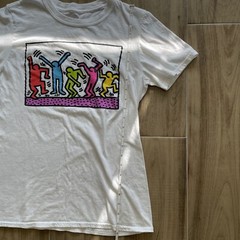 KEITH HARING OFFICIAL NY Street Art Graffiti Tee DANCING PEOPLE T-Shirt Size S/M