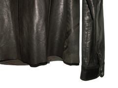 Men’s All Saints REBELL LEATHER SHIRT jacket overshirt L (ref47) £99.99!!!!!