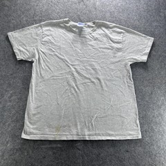 Vintage Hanes Shirt Mens XL Gray Blank Essential Accents Crewneck 90s Tee