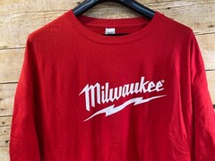 Milwaukee Tool T Shirt Tee Shirt Short Sleeve Red White Print Men’s 3XL ⭐️NEW⭐️