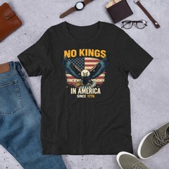 No Kings in America Since 1776 T-Shirt, Anti-Trump Tee, No Kings Day Protest Tee