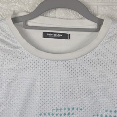 Pink Dolphin Mens T Shirt M White Blue Graphic Mesh Streetwear Dolphin Print