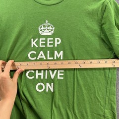 Chive Shirt Adult Small Green Color Outdoor Casual T Shirt Mens
