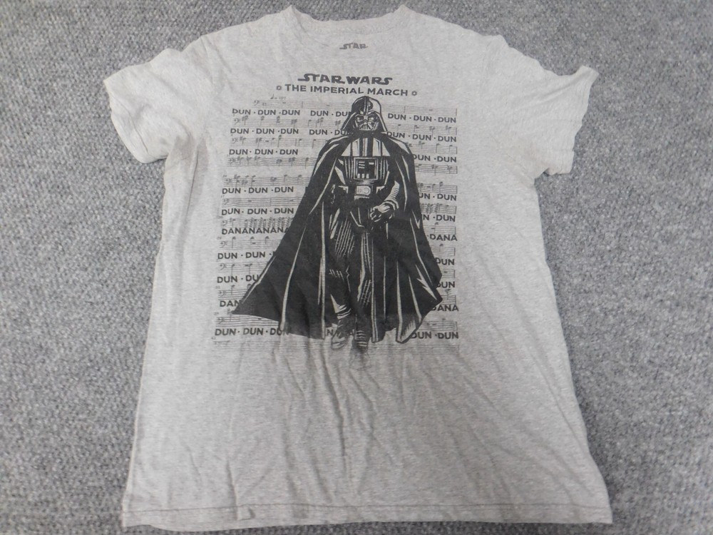 Star Wars Mens Shirt Medium Gray Darth Vador