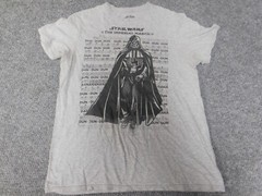 Star Wars Mens Shirt Medium Gray Darth Vador