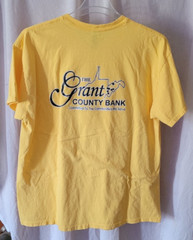 Men’s Gildan XL T-Shirt Yellow Tri-County Fair Power Wheels Derby Grant County
